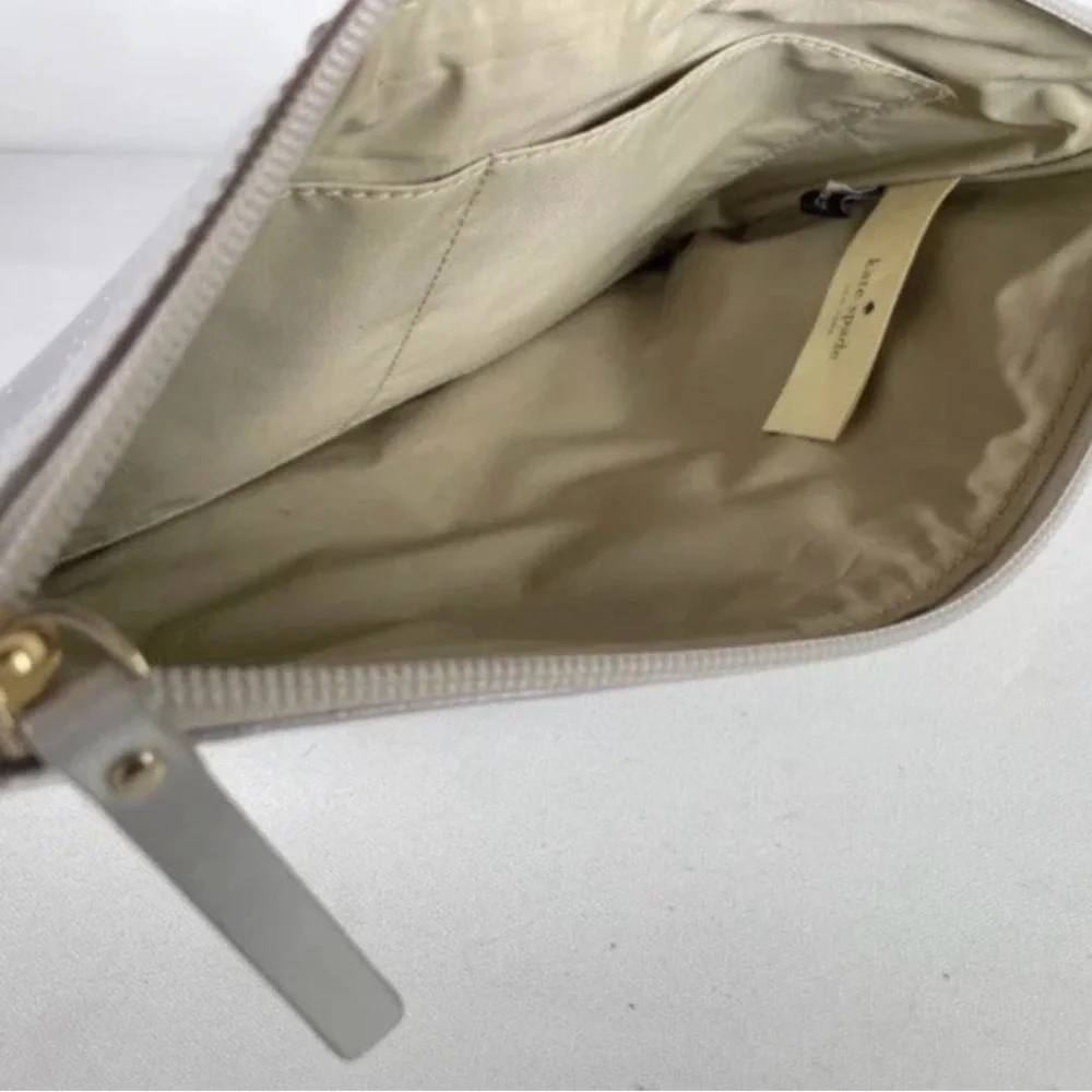 Kate Spade Metro Spade Large Pouch- Silver - Picture 8 of 13
